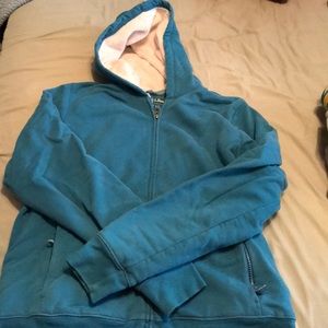 LL BEAN fleece lined hoodie hooded zip up